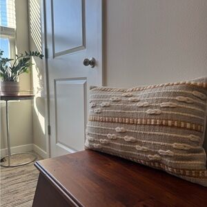 Oversized Woven Jute Lumbar Pillow